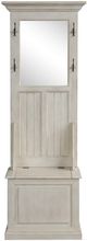 TEI Antique White Hall Tree-1