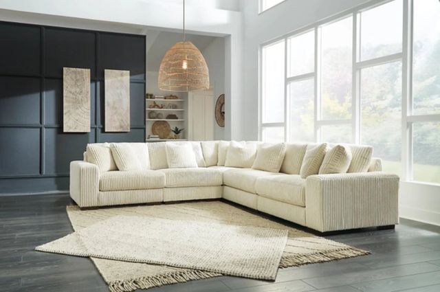 Signature Design by Ashley® Lindyn 5-Piece Ivory L-Shape Sectional-2