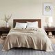 Olliix by Madison Park Egyptian Cotton Light Khaki Twin Blanket-4