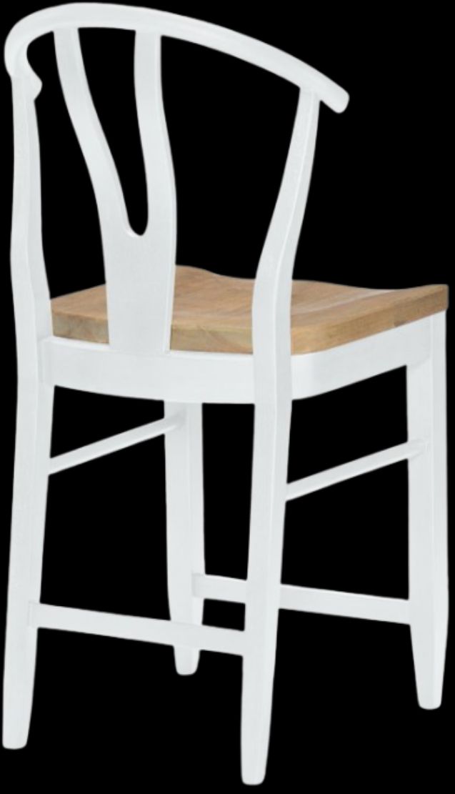 Legacy Classic Franklin Natural White Wishbone Back Counter Stool-1