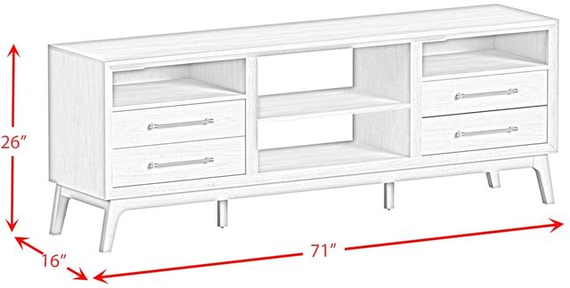 Elements International Westland Almond 71" TV Console without Fireplace Insert -2
