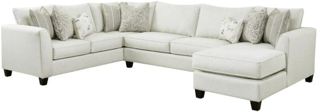 Fusion Furniture Homecoming Stone 3-Piece Beige U-Shape Sectional and Chaise-0