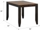 Emerald Home Melissa Caramel Counter Gathering Table with Burnt Sugar Base-2