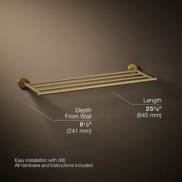 KOHLER® Elate® Vibrant Brushed Moderne Brass Hotelier-4