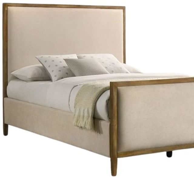 Furniture of America® Key Natural Oak Queen Panel Bed-0