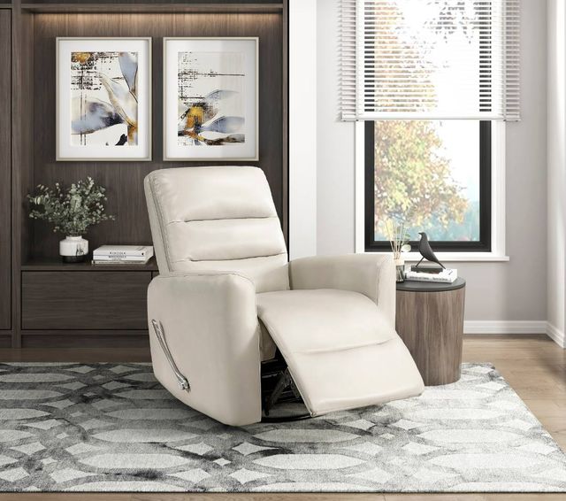 Homelegance® Dimitri Beige Manual Swivel Glider Reclining Chair-1