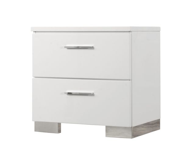 Coaster® Felicity 4-Piece Glossy White Twin Bedroom Set-3