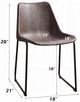 ACME Furniture Valgus 2-Piece Black/Vintage Mocha Side Chair Set-2