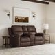 Flexsteel® Henry Burnt Umber Brown Power Reclining Loveseat with Console-0
