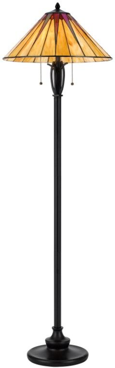 Cal® Lighting & Accessories Tiffany Dark Bronze Floor Lamp-1