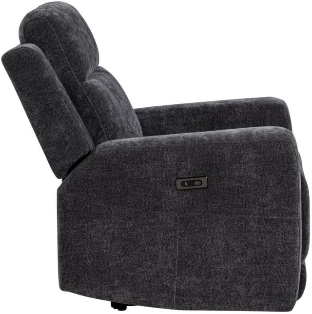 Coaster® Kennett Dark Gray Chenille Upholstered Power Recliner Chair-4
