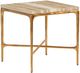 Lexington Home Silverado Menlo Park Tiger Brown Top End Table with Brass Base-0