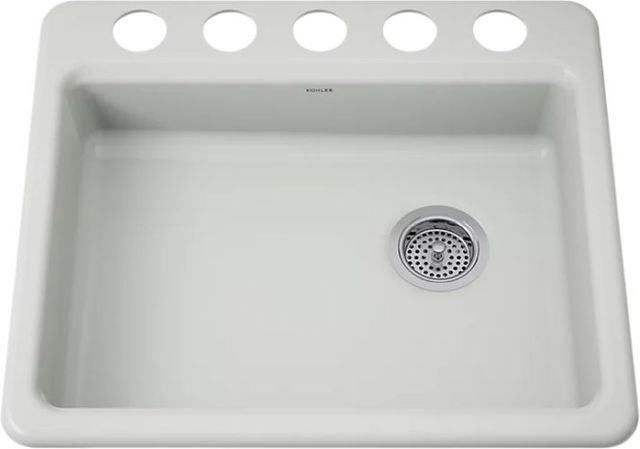 KOHLER® Riverby® Sea Salt 25" Undermount Single-Bowl Kitchen Sink-0