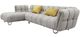 VIG Furniture Divani Casa Jacinda 2-Piece Gray Left-Arm Facing Sofa Sectional and Chaise with Pillows-1