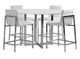 Modus Furniture Amalfi White/Chrome Counter Stool-2