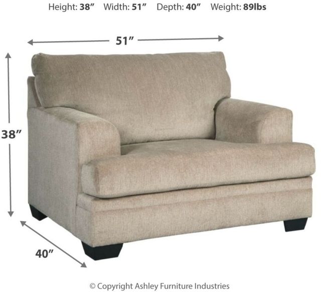 Signature Design by Ashley® Dorsten Sisal Chair and a Half-3