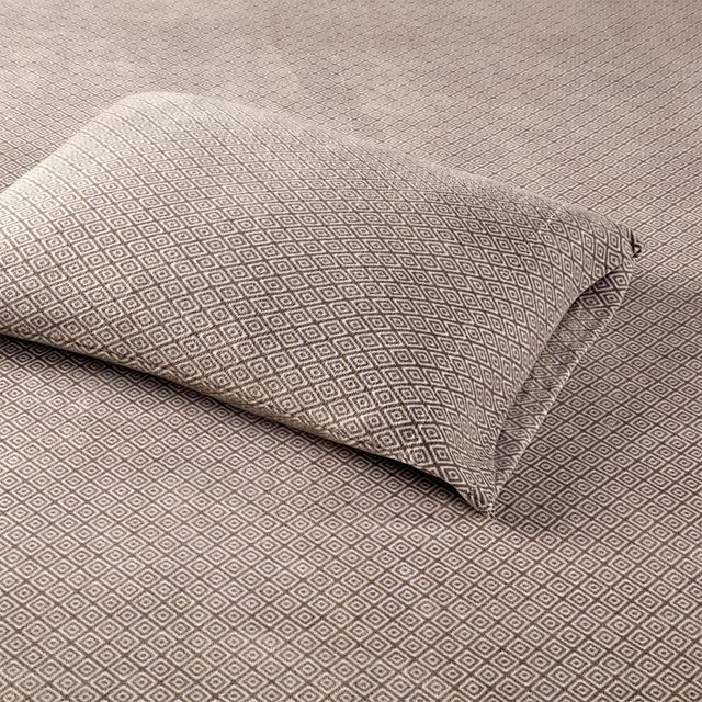 Olliix by True North by Sleep Philosophy Brown Diamond Twin Micro Fleece Sheet Set-3