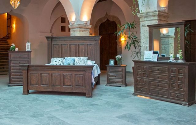 International Furniture Direct Terra Brown California King Panel Bed-5