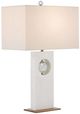 Currey & Company Radiant Antique Brass/White Table Lamp-1