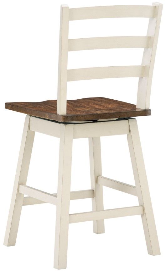 Signature Design by Ashley® Brinfern Antique White/Brown Swivel Stool-2