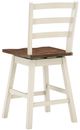 Signature Design by Ashley® Brinfern Antique White/Brown Swivel Stool-3
