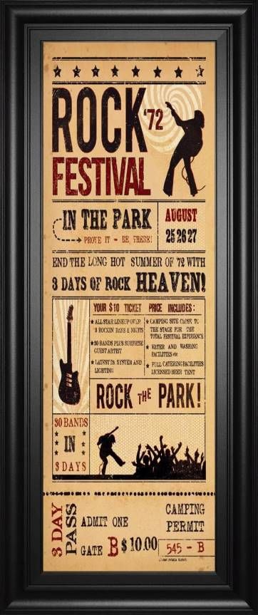 Classy Art Rock Festival by The Vintage Collection Wall Art-0