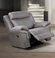 Furniture of America® Agata Warm Gray Glider Recliner-1