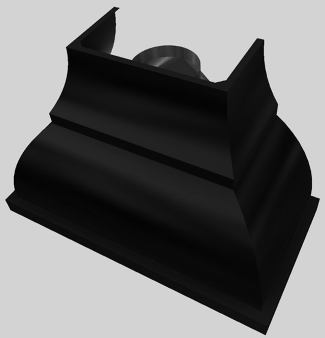 Vent-A-Hood® Designer Series 48" Black Wall Mounted Range Hood-1