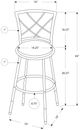 Monarch Specialties Inc. White Bar Stool-1