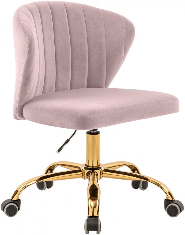 Meridian Furniture Finley Pink Velvet Office Chair-0