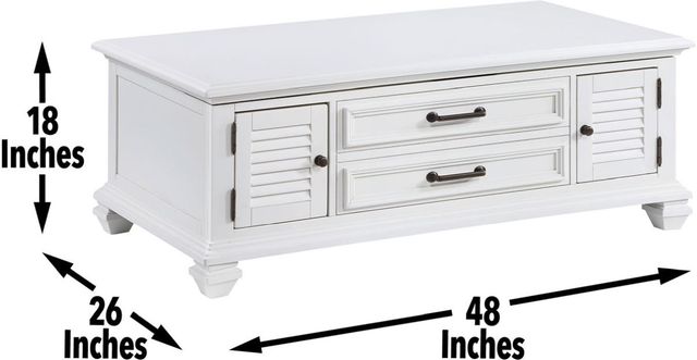 Steve Silver Co. Charlestown White Lift-Top Cocktail Table-2