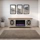 Legends Home Ithaca Bourbon/Sandstone 66" Fireplace Console-1