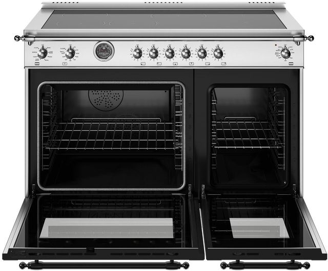 Bertazzoni Heritage Series 48" Fingerprint Resistant Stainless Steel Pro Style Induction Range-1