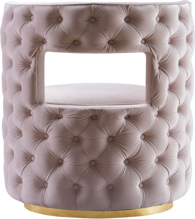 Meridian Furniture Theo Pink Velvet Swivel Chair-1