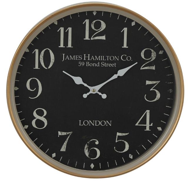 Deco Marche Black 16" Wall Clock-0