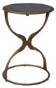 Furniture Classics Forsythe Black Side Table with Antique Brass Base-0