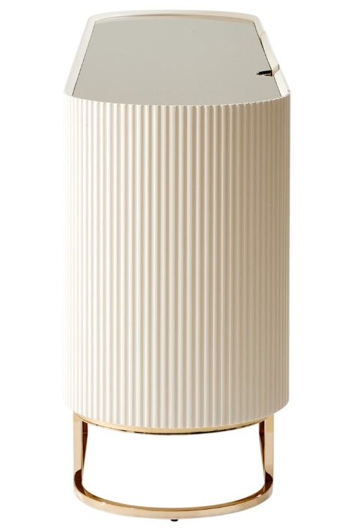 Michael Amini® Lisbon Silken Matte Cream Console Table-2