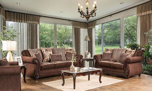 Furniture of America® Tabitha Brown Sofa-1