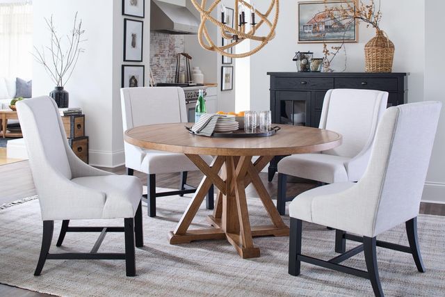 Legacy Classic Today's Traditions Natural Hickory Round Pedestal Dining Table-1