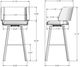 Amisco Easton Magnetite/Sleet Swivel Bar Stool-4