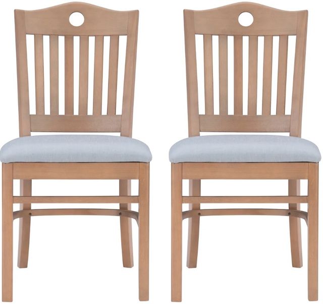 Linon Bianca 2-Piece Gray/Natural Upholstered Dining Chair-3