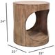 Nest Home Collections Brook Antique Natural End Table-3