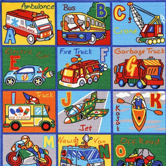 Furniture of America® Amos Alphabet 5'x7' Style 1 Area Rug-1
