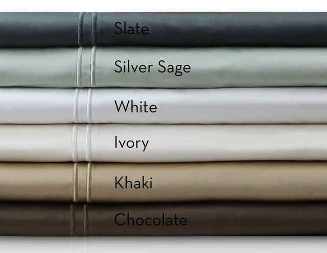 Malouf® 600 TC Egyptian Cotton Ivory Split Queen Sheet-2
