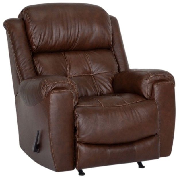 Franklin™ Corwin Dakota Brown Leather Power Rocker Recliner-0