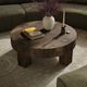 Four Hands Abaso Ebony Rustic Wormwood Oak Coffee Table-1