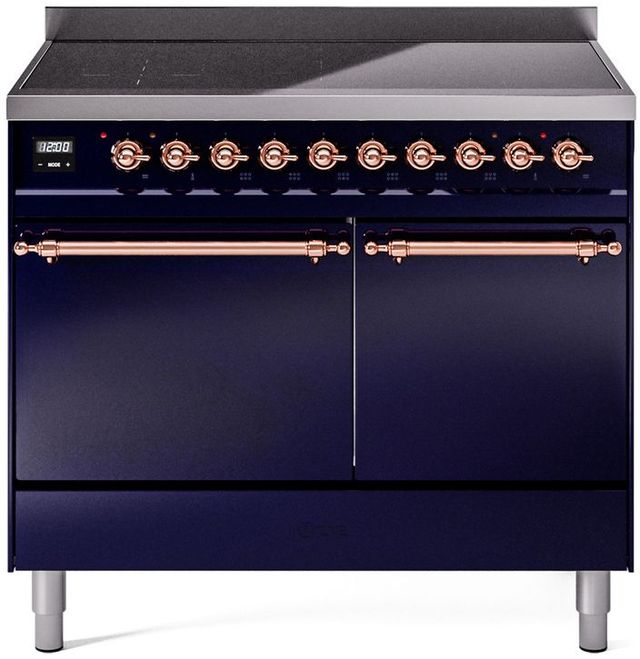 Ilve® Nostalgie II Series 40" Midnight Blue Pro Style Induction Range-0