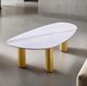 Furniture of America® Northwich White Coffee Table with Matte Gold Base-1