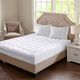 Olliix by Madison Park White Overfilled Plush Waterproof Full Cloud Soft Mattress Pad-2