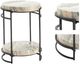 Crestview Collection Harvey Cream Accent Table with Black Frame-2